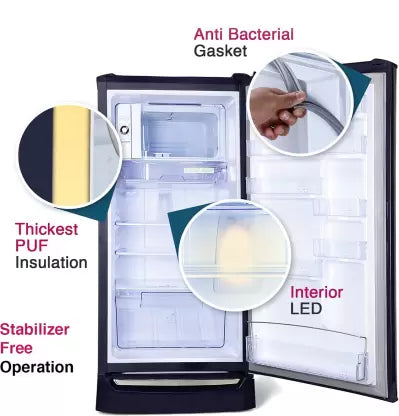 Godrej 185 L Direct Cool Single Door 4 Star Refrigerator (Aqua Blue, RD UNO 1854 PTI AQ BL) Godrej 185 L Direct Cool Single Door 4 Star Refrigerator (Aqua Blue, RD UNO 1854 PTI AQ BL)